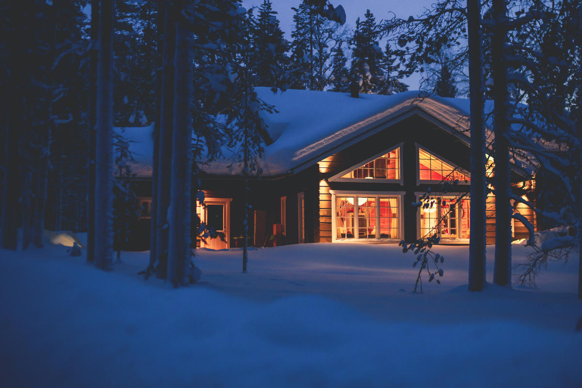 Chalet im Winter